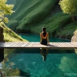 아르메니아에서 즐길 수 있는 스파 - **Prompt 1: Armenian Mineral Spring Rejuvenation**
    "A serene and majestic shot of a person, mid-...